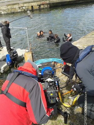 Filming in docks