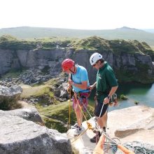 Abseil training for actors - Natural environment