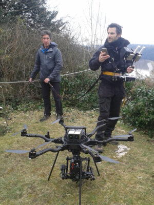 Restraining for drone operator